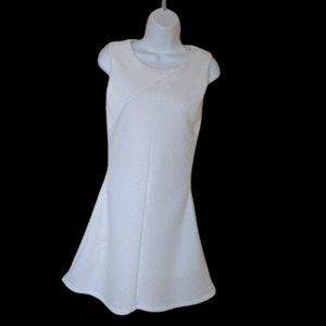 White A-Lined Flared Flirty Dress Size 8 NEW NWOT